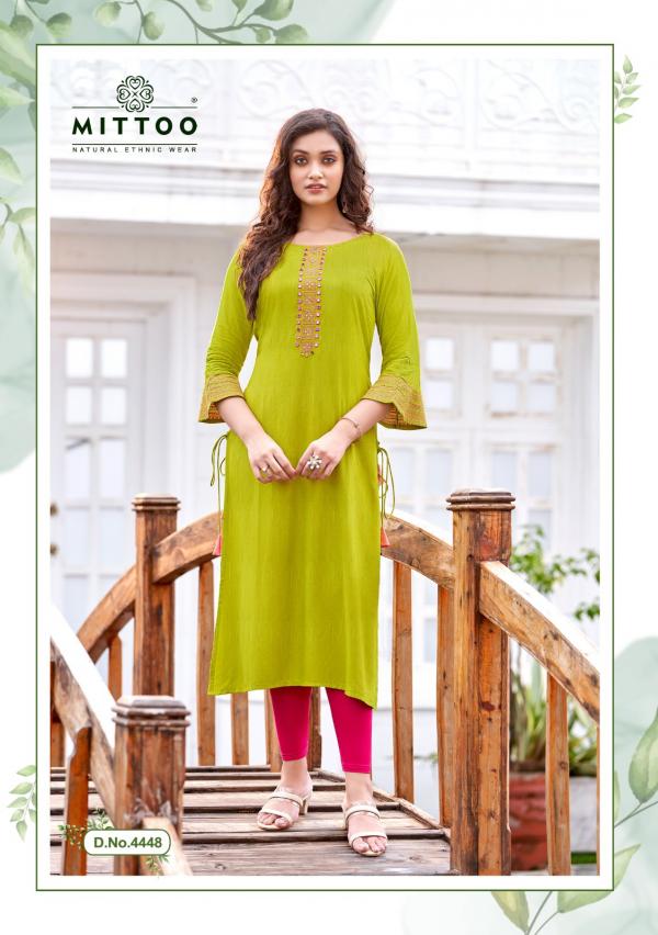 Mittoo Mayurika Vol 8 Rayon Designer Long Kurti Collection